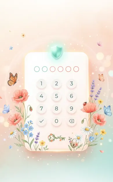 Secure PIN lock screen with gentle, secure design